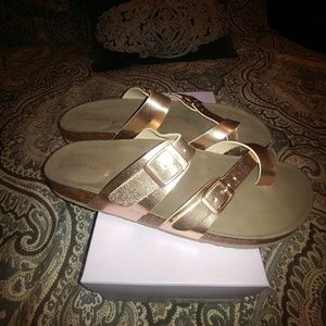 madden girl bryceee rose gold sandals